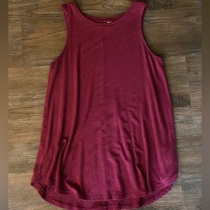 Magenta long tank top